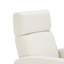  Fauteuil inclinable électrique pivotant en cuir véritable à grain supérieur avec accoudoirs doubles (ensemble de 2)-121438251