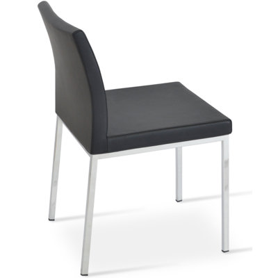 Metal Solid Back Side Chair