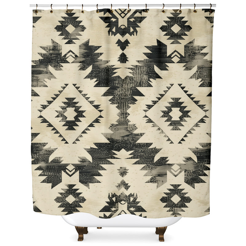 Thresea Ikat Shower Curtain, 74" H x 71" W