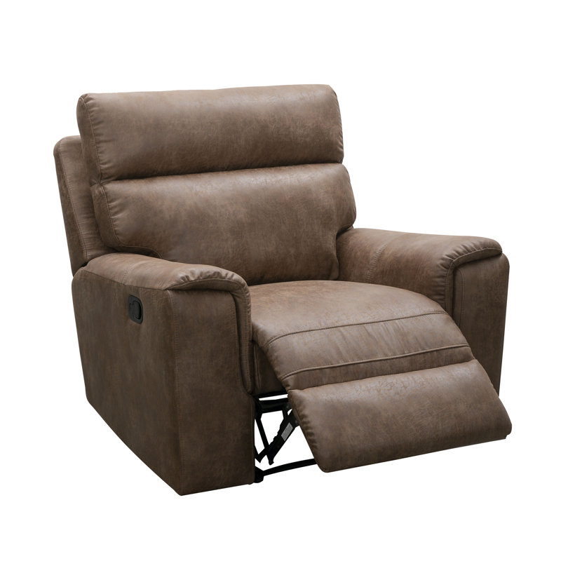 Fauteuil inclinable manuel standard de 39,5 po de largeur Nobleboro, Polyester brun clair