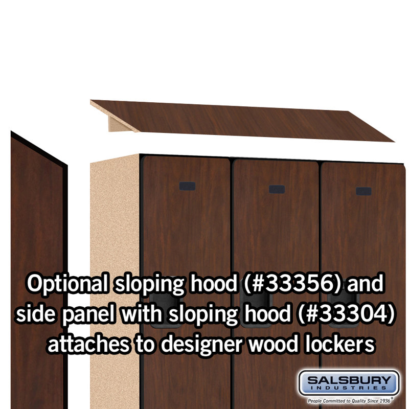 Mahogany 2-Tier 6-Door Wood Locker with Black Base