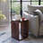 Modern Solid Wood End Table with Open Cube Storage, Walnut Finish-680788202