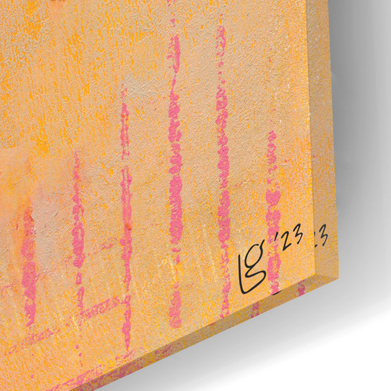  «Red Dot Series 3» par Laura Gibson, art mural en verre acrylique, 12 po x 16 po