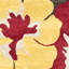 Tapis floral brun / jaune / rouge en laine / viscose touffeté à la main Aalst Soho-32705429