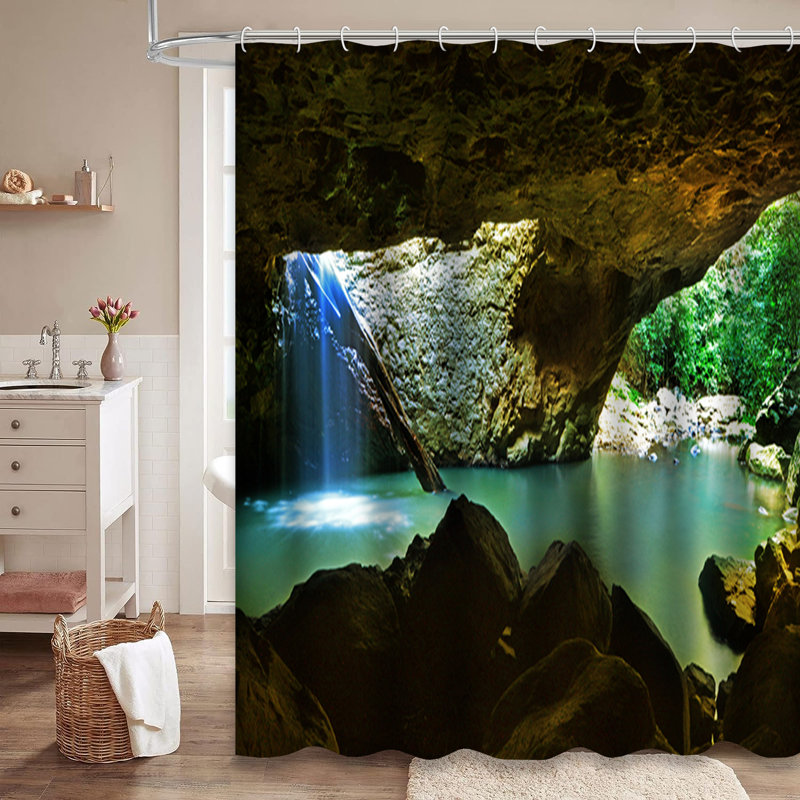 Rideau de douche avec 12 crochets au parc national Australie, 72" L x 84" W