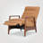 28" Wide Mid Century Modern Top Grain Leather Pushback Recliner-239762877
