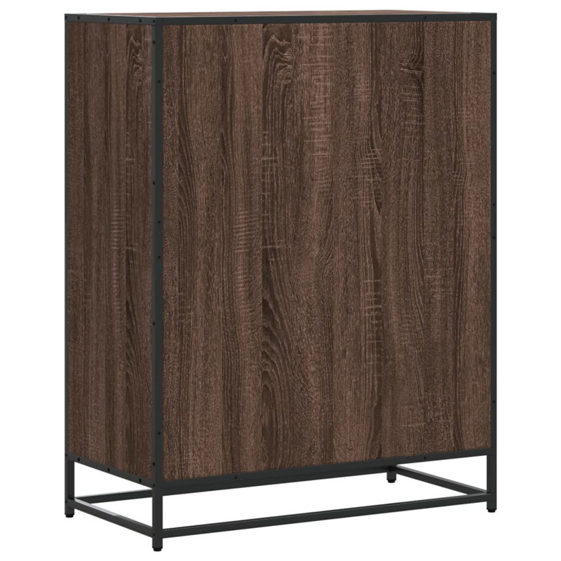 Shoe Storage Cabinet, Brown Oak