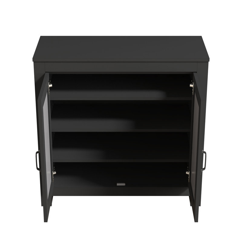 Armoire de rangement pour chaussures Chessani, Noir