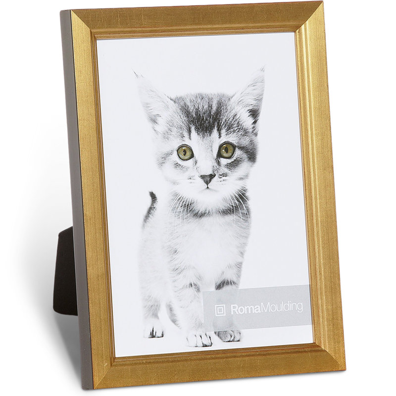 Eleganza Wood Picture Frame, 5" x 7", Gilded Silver