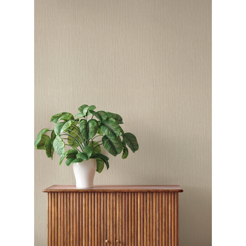 Papier peint rayé beige Ewan, Beige