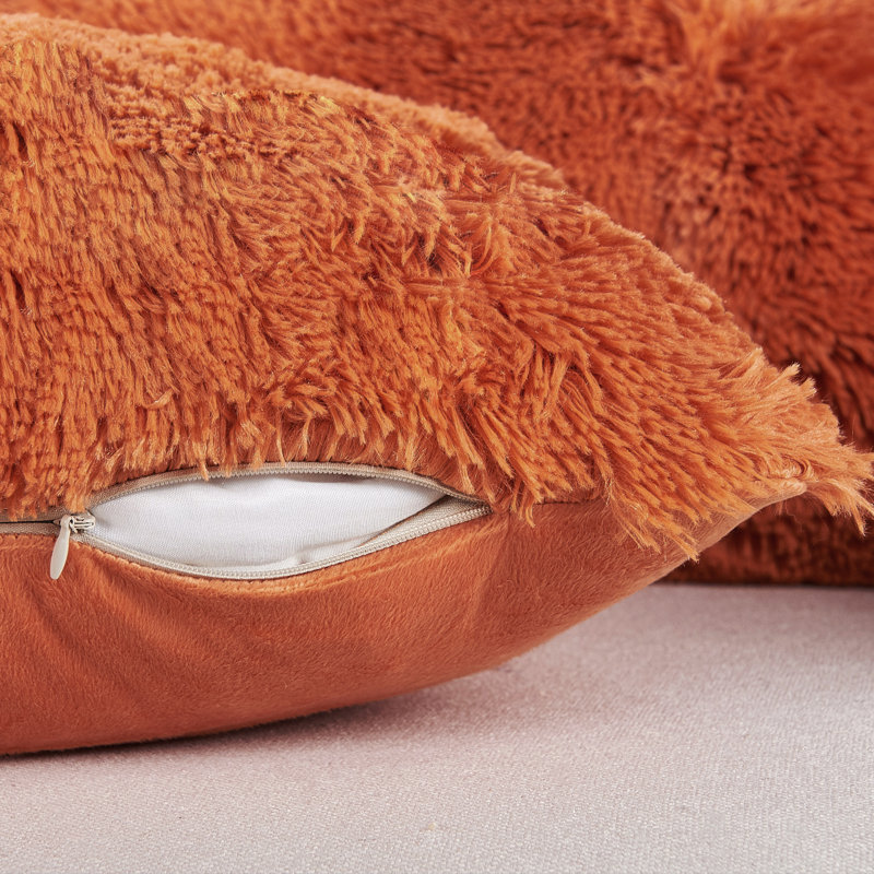 Square Throw Pillow Cover, Burnt Orange