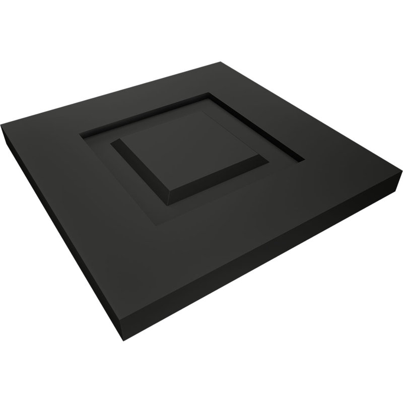 Échantillon de l 12 po x 12 po H True Fit, Volets à panneau surélevé, Noir