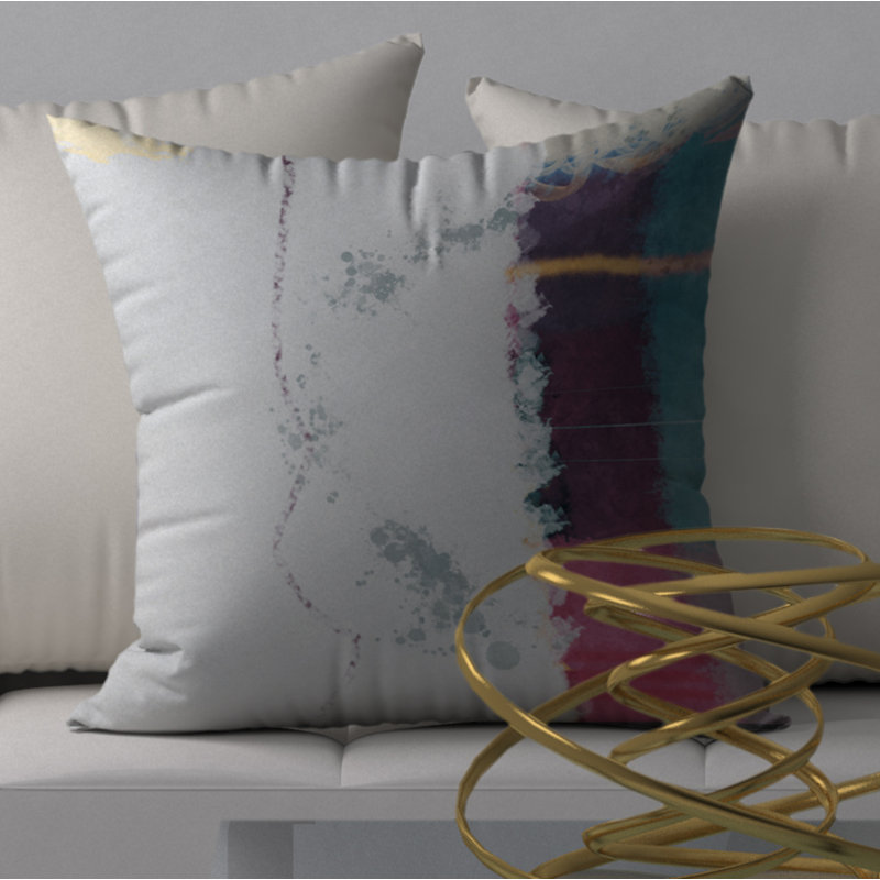 Abstract Throw Pillow, 20" H x 20" W