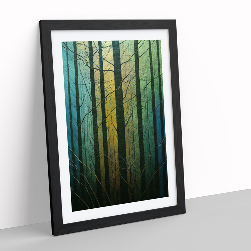 Mysterious Forest - Framed Print, Black, 64cm H x 46cm W