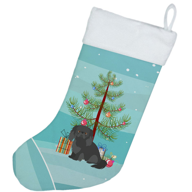 Chaussette de noël joyeux de noël, Pékinois