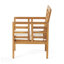 Ensemble de 2 fauteuils club modernes et table en bois d'acacia, siège d'extérieur résistant aux intempéries avec lattes pour le patio ou le jardin