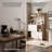55"W Sideboard With Hutch, Tall Coffee Bar Cabinet With Sliding Doors