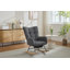 Chaise berçante moderne, fauteuil oscillant rembourré-12685869