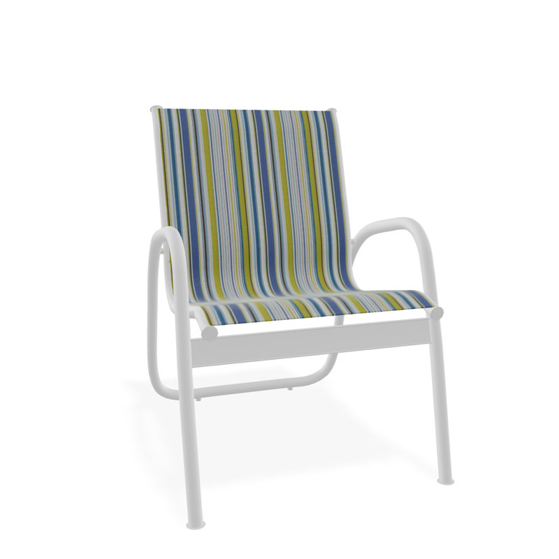 Fauteuil de patio Gardenella, Blanc texturé, Littoral