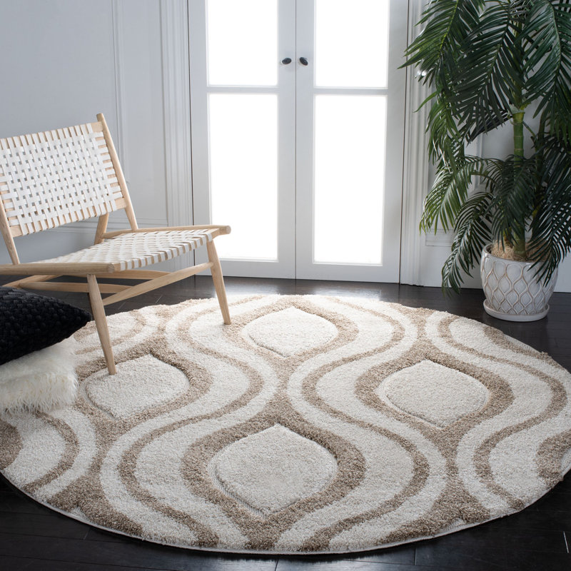 Tapis ivoire / beige Altoona, Rond 6 pi 7 po