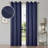 Modern Linen Inspired Classic Solid 100% Polyester Room Darkening Curtain Panel-447945576-472784738