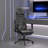 Massage Gaming Chair with Footrest Faux Leather-447630656