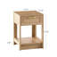 Table de bout en rotin 15,75 po avec tiroir-361534125