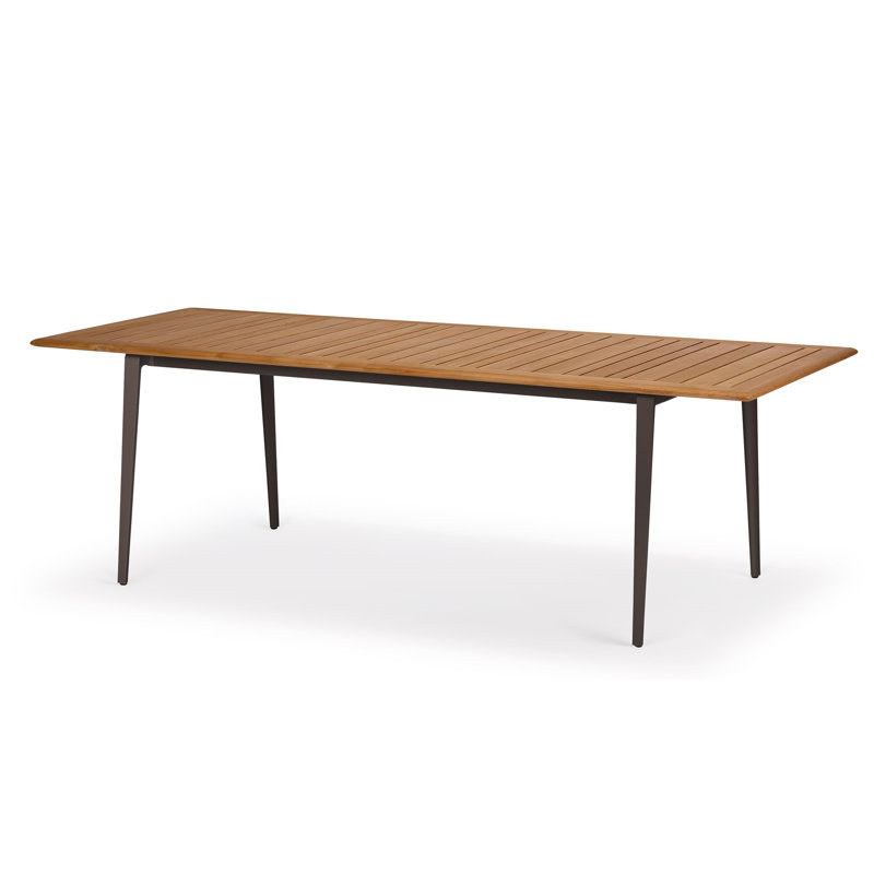 WA Outdoor Teak Dining Table, 39.25" W x 98.5" L x 29.5" H, Lipari