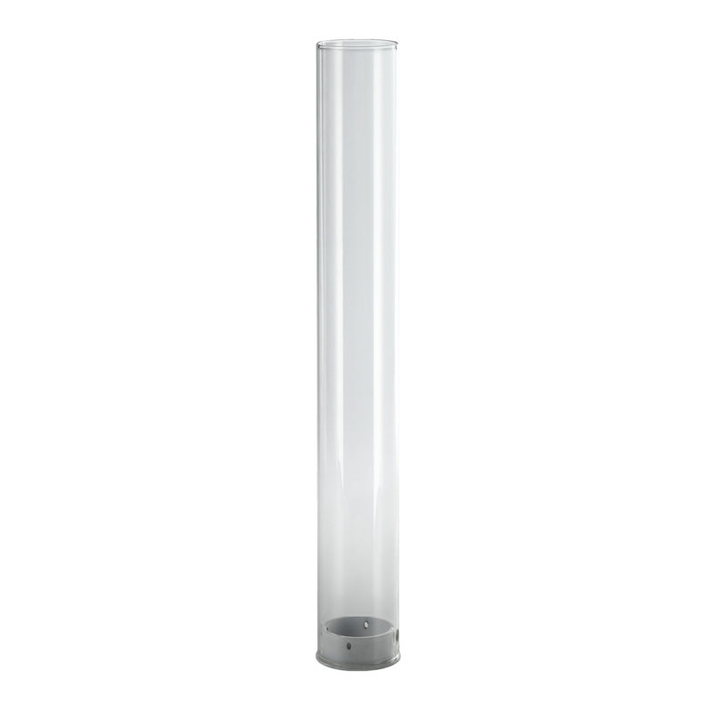 Luminaire suspendu cylindrique 3 "E26 3", verre transparent 18 ", H 71,13 po x l 2,75 po x P 2,75 po, Laiton vieilli