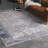 Owings Machine Washable Abstract Dark Blue/Medium Brown Area Rug-919975711