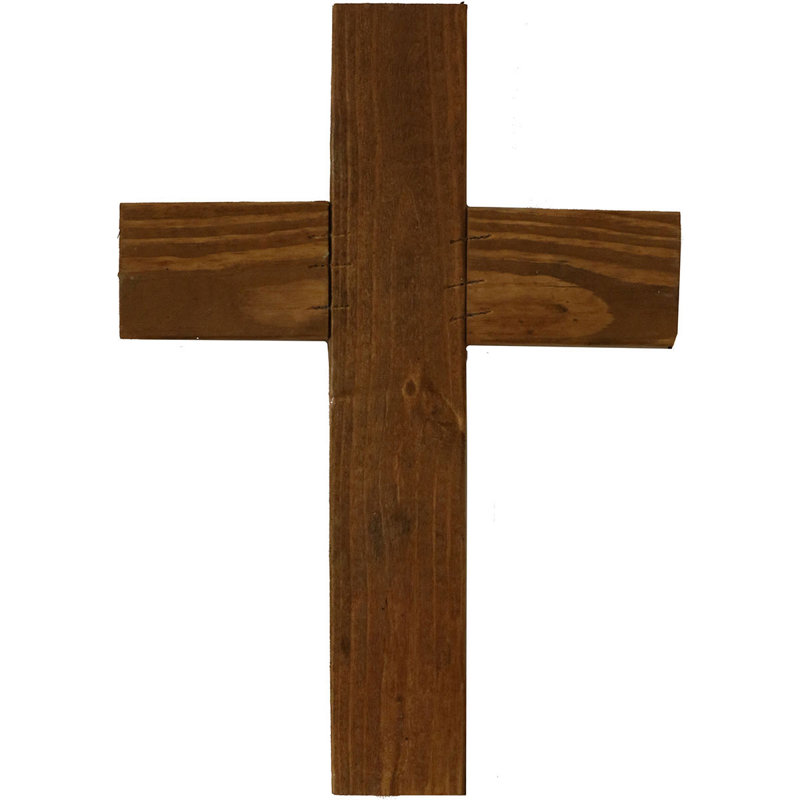 Handmade Traditional Religious & Spiritual Wall Decor, Weathered Brown, 20" H x 14" W x 1.5" D