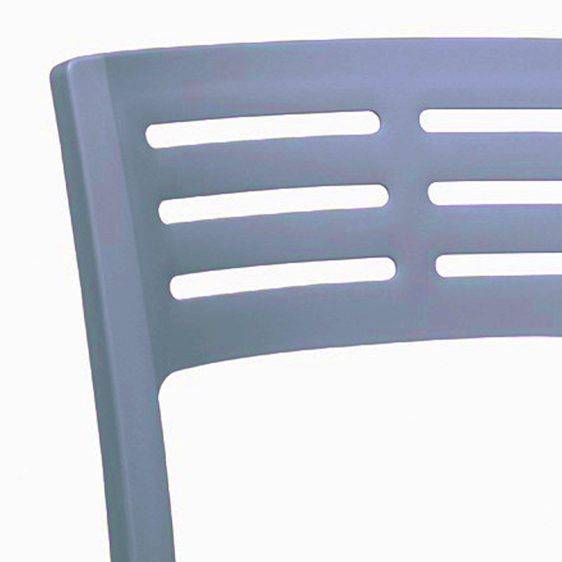 Chaise de salle à manger d'extérieur empilable, Bleu denim, 16
