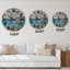 Horloge murale moderne Blue Gold-1831438575