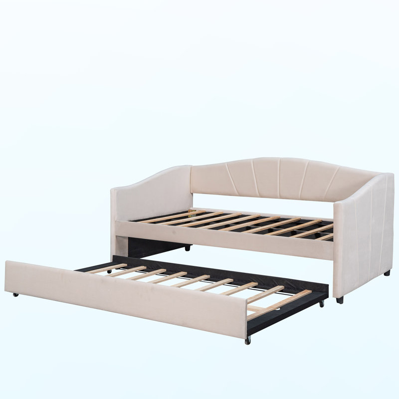 Lit de jour avec lit gigogne Dominee, Beige
