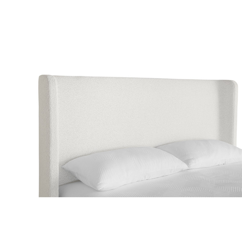 Ives Upholstered Wingback Bed, Copenhagen White, Queen