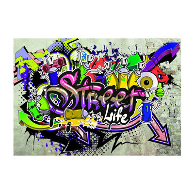 Colourful Cooperation Semi-Gloss Paste the Wall Mural