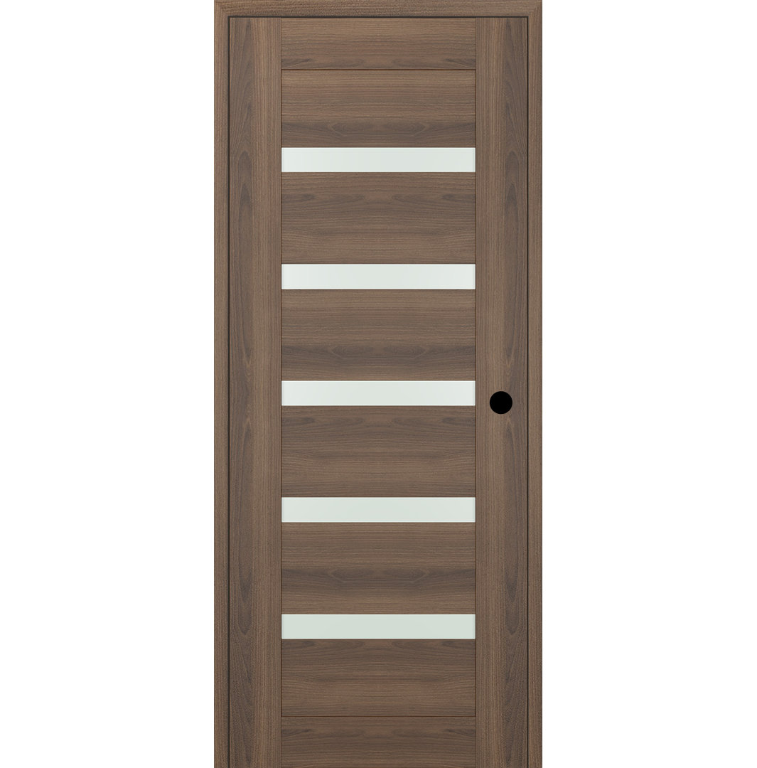 Avon 07-04 Vetro DIY-FRIENDLY  Manufactured Wood And Frosted Glass Paneled Prefinished Interior Door Belldinni 