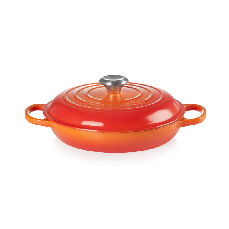 Le Creuset Cast Iron Shallow Casserole, Volcanic, 30cm / 3.5L