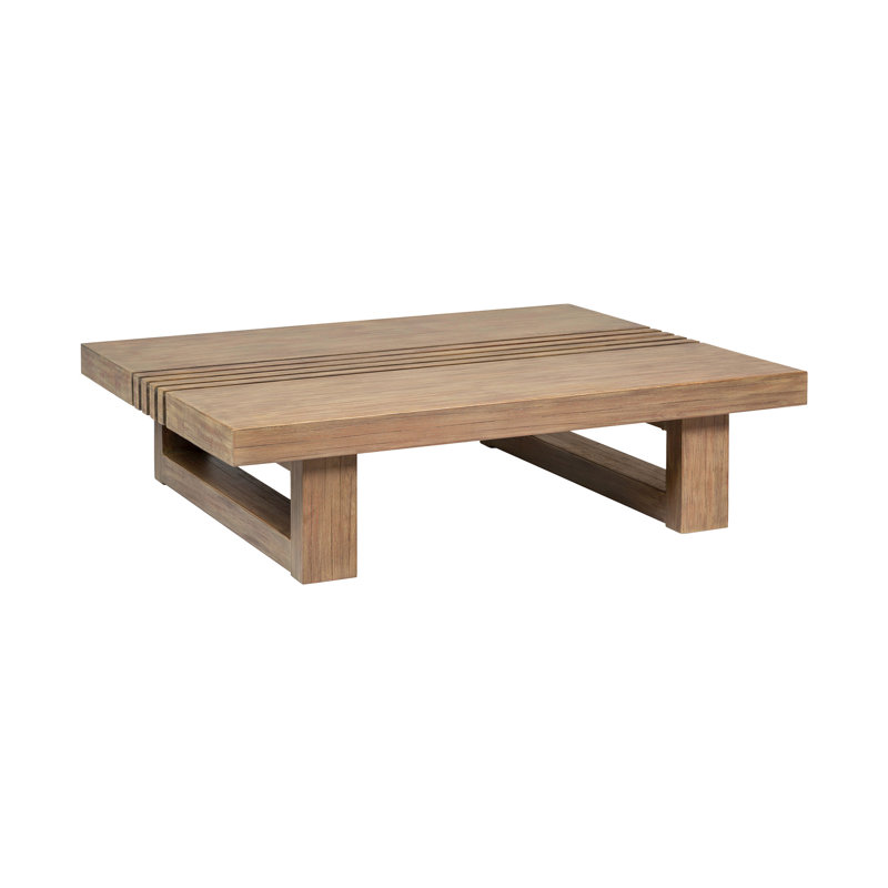Table basse d'extérieur en bois massif naturel 33 po