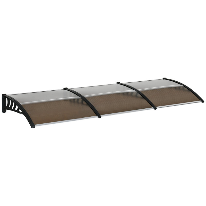 Auvent de terrasse 78,75 "x 39,25" en brun, H 10,25 po x l 118 po x P 39,25 po, Brun