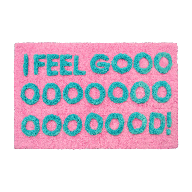 I Feel Good Slogan Rectangle Bath Mat