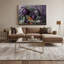 Légumes, fleurs violettes, art mural sur toile mauve
