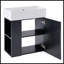 Meuble-lavabo flottant moderne de 21,6 po avec lavabo en céramique - parfait pour les petites salles de bain-776470088