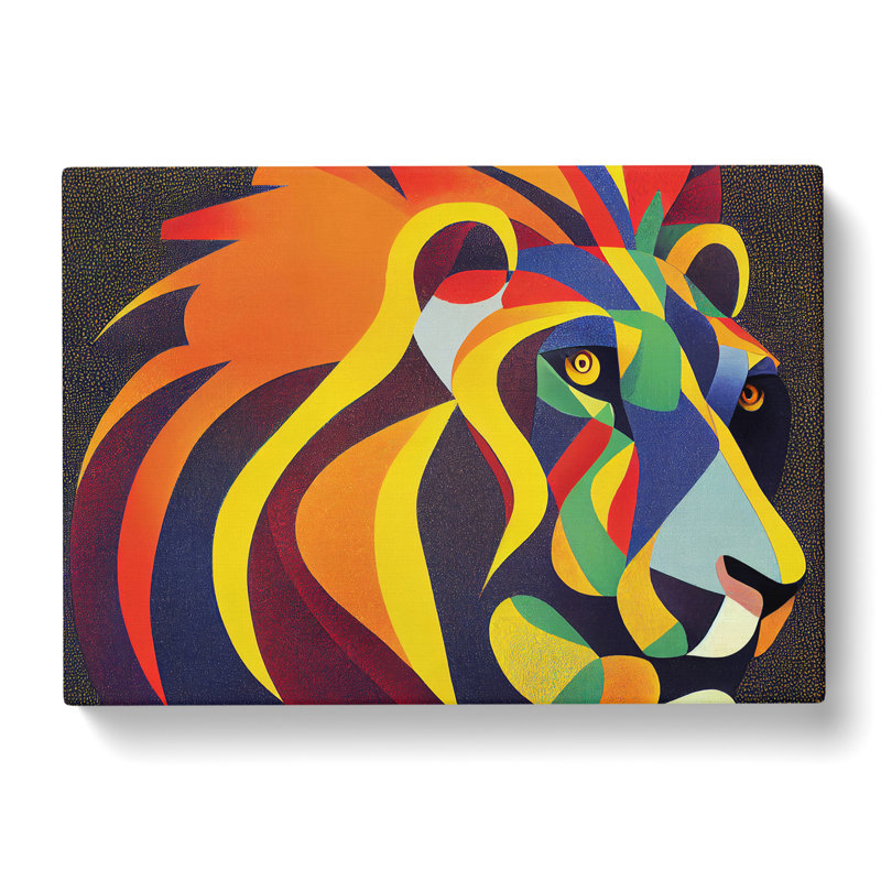 An Abstract Lion - Wrapped Canvas, 35cm H x 50cm W x 3cm D