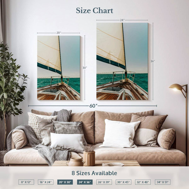 Mehar Caribbean Sailboat, 36" H x 24" W