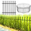 Clôture de jardin décorative en métal l 24 po x H 24 po, 5 panneaux, longueur totale de 10 pi, clôture pliante noire pour parterres de fleurs, cours, chiens et barrières pour animaux-129687543-110897121