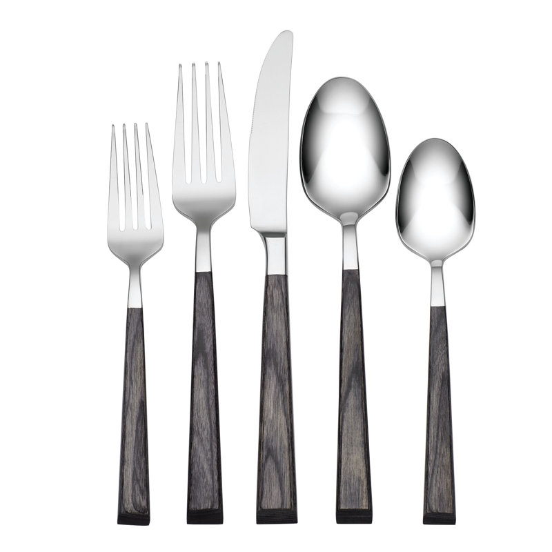 Coronado Charcoal 5 Piece Everyday Place Setting, Silver