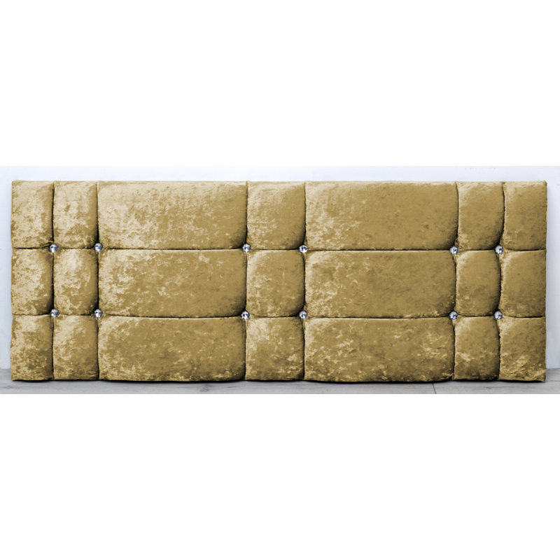 Velasco Upholstered Headboard, Small Double (4'), Gold