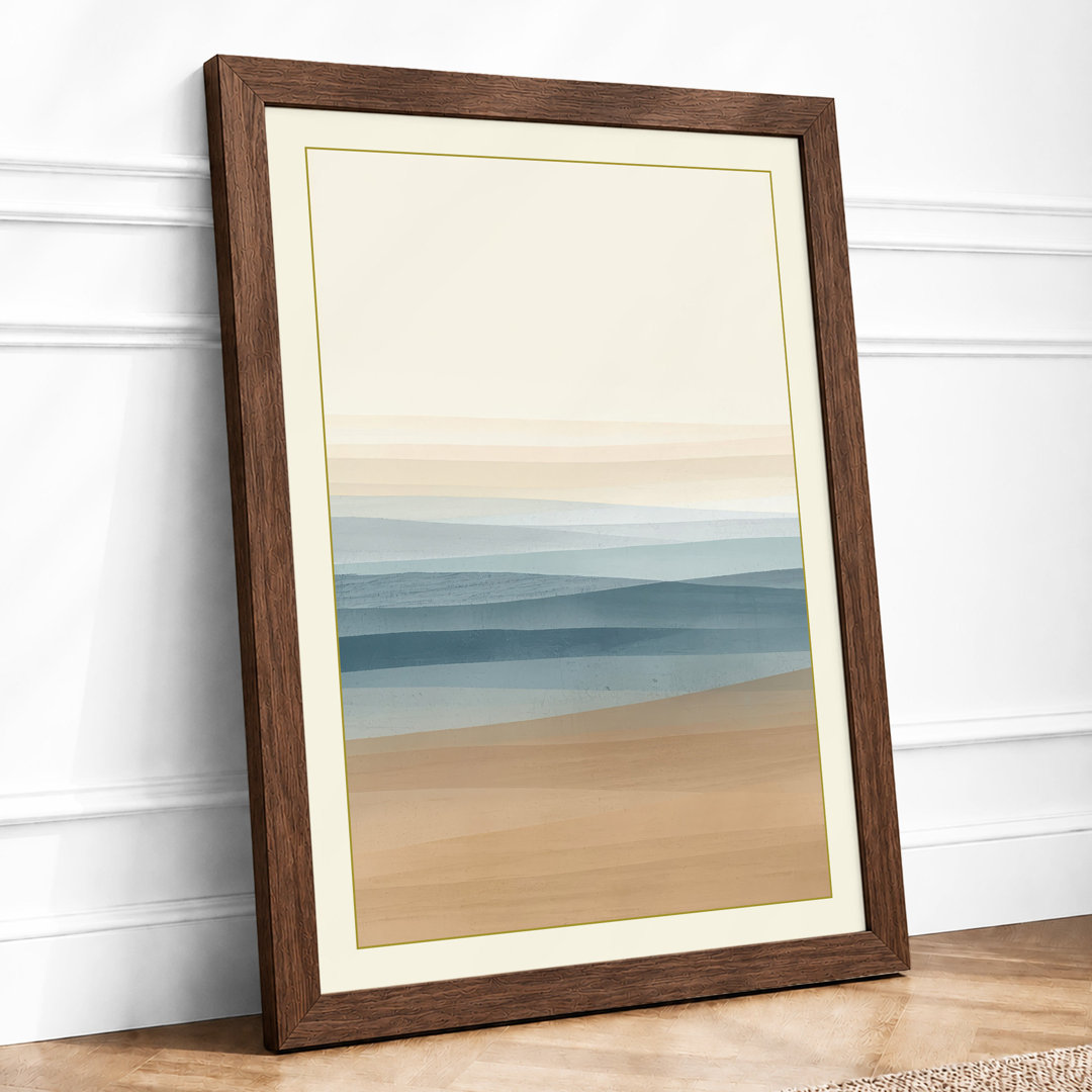 Quiet Seaside Moment Coastal - Framed Print