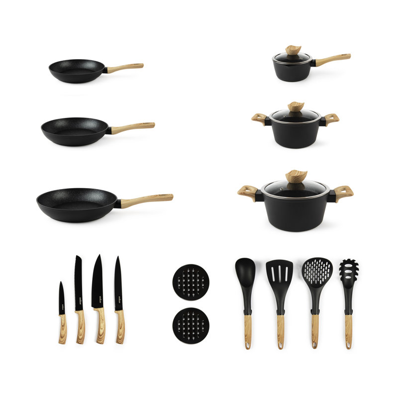 19 - Piece Non-Stick Cookware Set